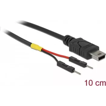 USB kabelis DeLOCK 85412 Mini-USB B juodas 0,1 m
