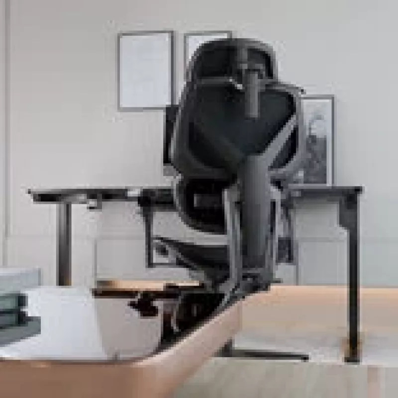 Gaming kėdė thunder x3 FLEX Pro Fabric Grey – ergonomiška sukamoji kėdė su reguliuojamomis porankiais ir atlošimu