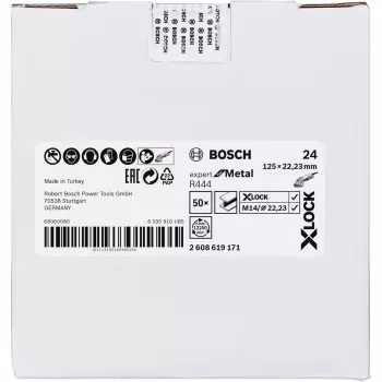 Bosch X-LOCK R444 Expert for Metal šlifavimo diskas 125 mm K24