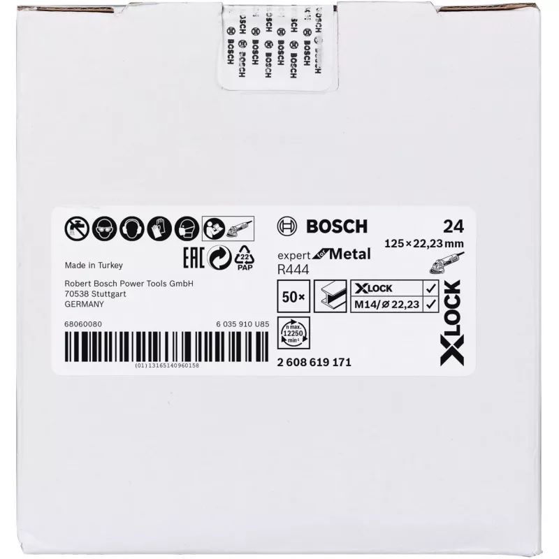 Bosch X-LOCK R444 Expert for Metal šlifavimo diskas 125 mm K24