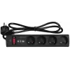 Apsauginis įtampos filtras EATON Power Strip 4 FR — 4 lizdai (E tipas), 1 m laidas, 10 A, 2500 W, LED indikatoriai