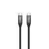USB-C kabelis Unitek C14100ABK01-2M — 2 m, 100 W galios perdavimas, 40 Gbps duomenų perdavimas