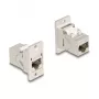 DeLOCK Panel Mount RJ45 Keystone modulis jungtis-jungtis Cat.6A metalinis kūginis