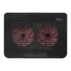 Aušinimo stovas nešiojamam kompiuteriui SAVIO COS-02, 2 ventiliatoriai 14 cm, USB maitinimas, tinka iki 17,3 colių, juodas