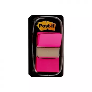 3M Post-it Index rožinė, siaura, 50 lipnių juostelių, 25,4 x 43,2 mm, vienkartiniame dozatoriuje (I680-21)