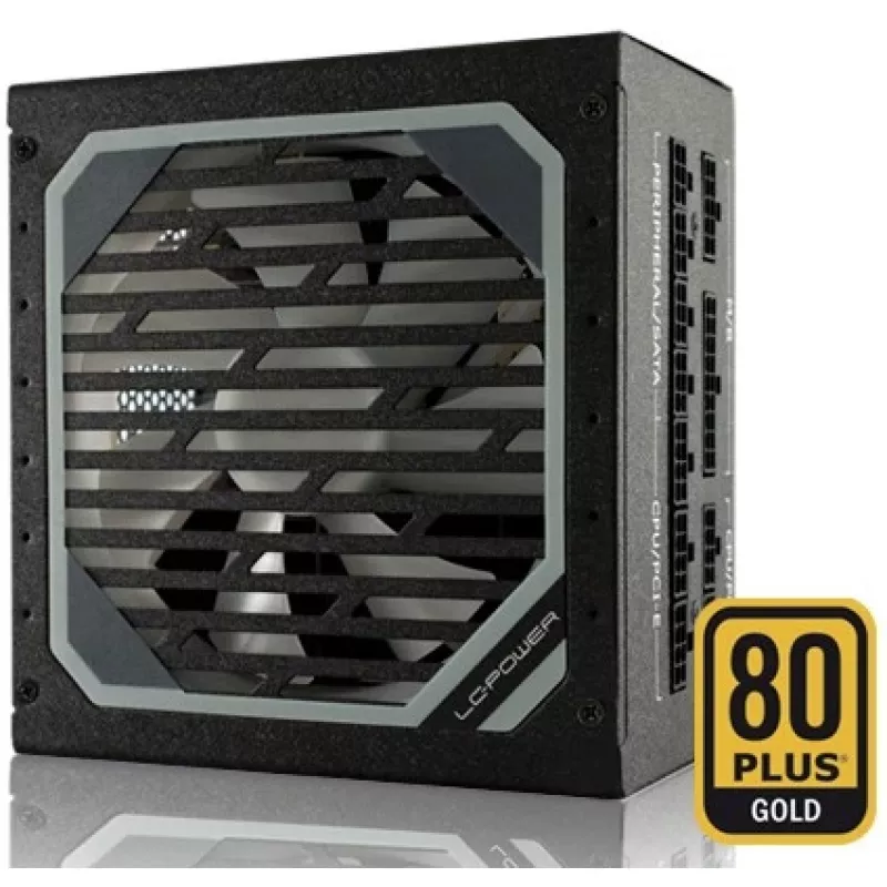 LC Power Super Silent Modular Series LC6550M V2.31 - Maitinimo blokas (vidinis) - ATX12V 2.3 - EPS12V - 80 PLUS Gold - AC 110-240 V - 550 W - aktyvus PFC - Hammered Black