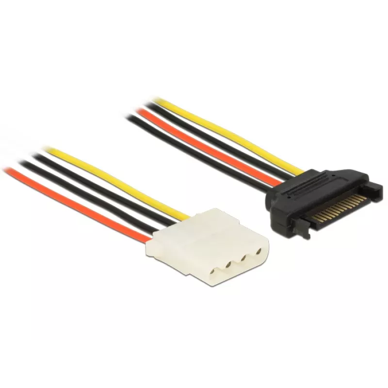 Vidinis maitinimo laidas DeLOCK 60136 0,2 m SATA 15 kontaktų į Molex 4 kontaktų