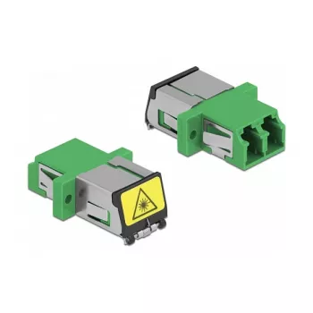 Optiminis skaidulų jungtuvas DeLOCK 86897 LC Duplex moteriška į LC Duplex moteriška Vienmodis žalias