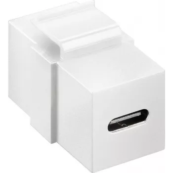 Goobay Keystone modulis USB-C jungtis, USB 3.2 Gen 2 (10 Gbit/s), balta (61262)