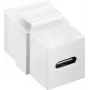Goobay Keystone modulis USB-C jungtis, USB 3.2 Gen 2 (10 Gbit/s), balta (61262)