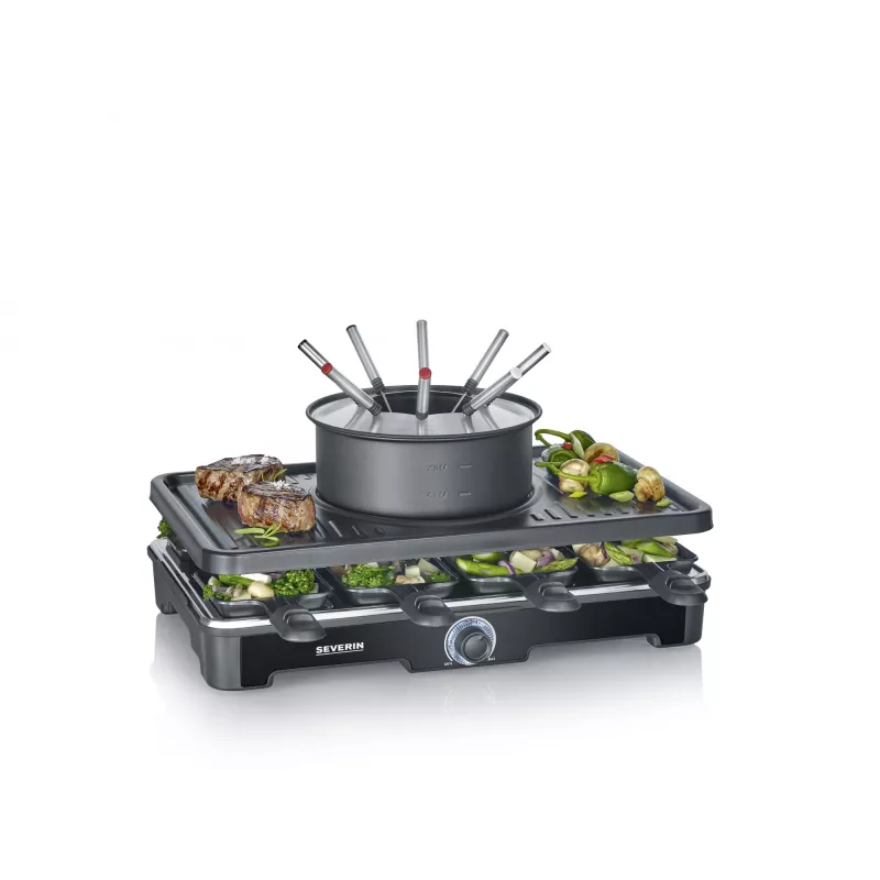 Raclette kepsninė Severin RG 2347 8 asmenims 1400 W juoda