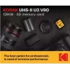 Kodak EKMSD256GUHS2V2K SDXC UHS-II 256 GB atminties kortelė, skaitymas 300 MB/s, rašymas 270 MB/s, U3 V90 Class 10