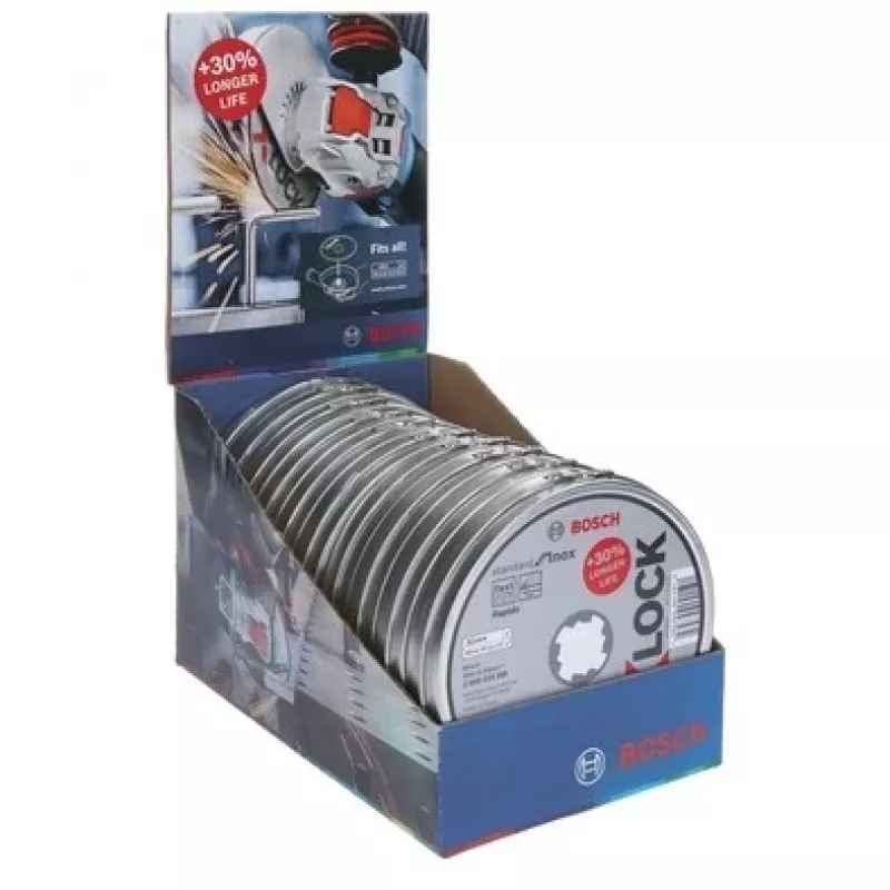 Bosch 2 608 619 266 pjovimo diskas nerūdijančiam plienui (Inox), X-LOCK, 10 vnt.