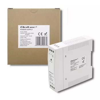 DIN bėgio maitinimo šaltinis 10W, 24V, 0,42A, Slim