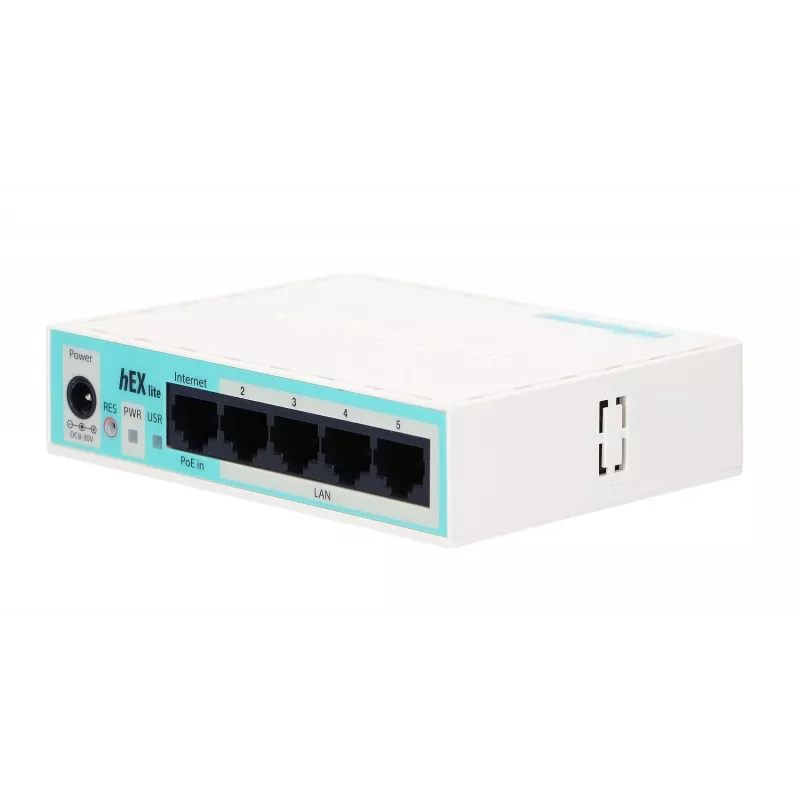 Mikrotik hEX lite laidinis maršrutizatorius Baltas