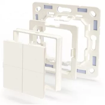 Shelly BLU Wall Switch 4 belaidis keturių mygtukų jungiklis, plastikas, dramblio kaulo spalva