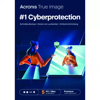 Acronis True Image Premium – 5 kompiuterių + 1 TB Acronis debesies saugykla – 1 metų prenumerata – ESD atsisiuntimas