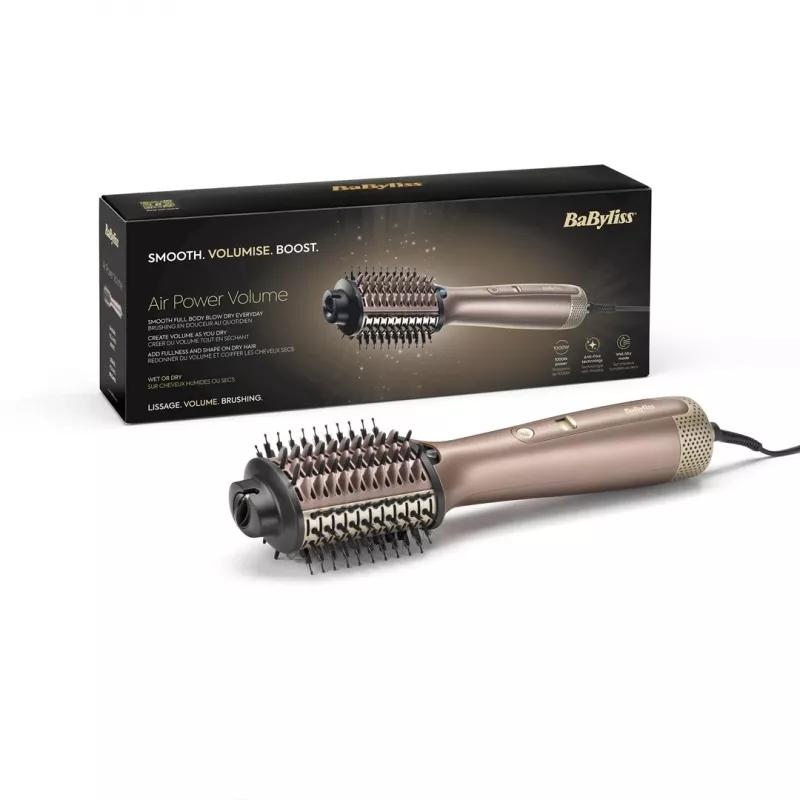 BaByliss AS95E Air Power Volume karšto oro šepetys Champagne 1000 W