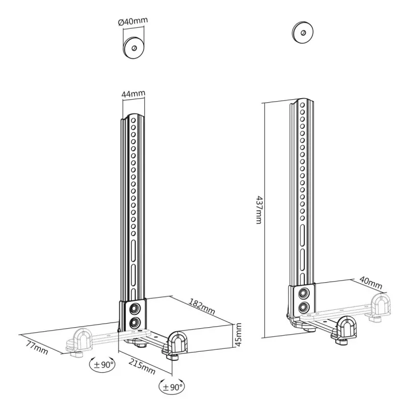 Maclean MC-914 Universalus laikiklis soundbarui TV VESA iki 15 kg