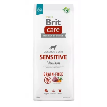 Brit Care Grain-Free Sensitive 12 kg – Elniena ir bulvės, suaugusiems šunims, jautriam virškinimui, be glitimo ir laktozės