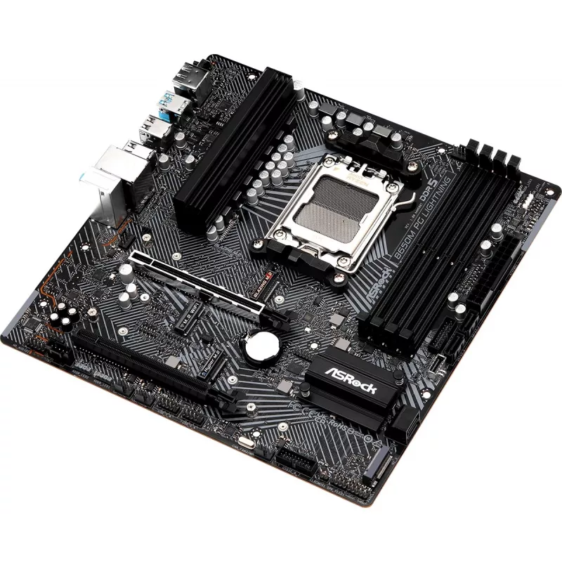 ASRock B650M PG Lightning AM5 Micro-ATX pagrindinė plokštė