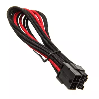 SilverStone PCIe-8-pin į PCIe-6+2-pin laidas, 250 mm - juodas/raudonas