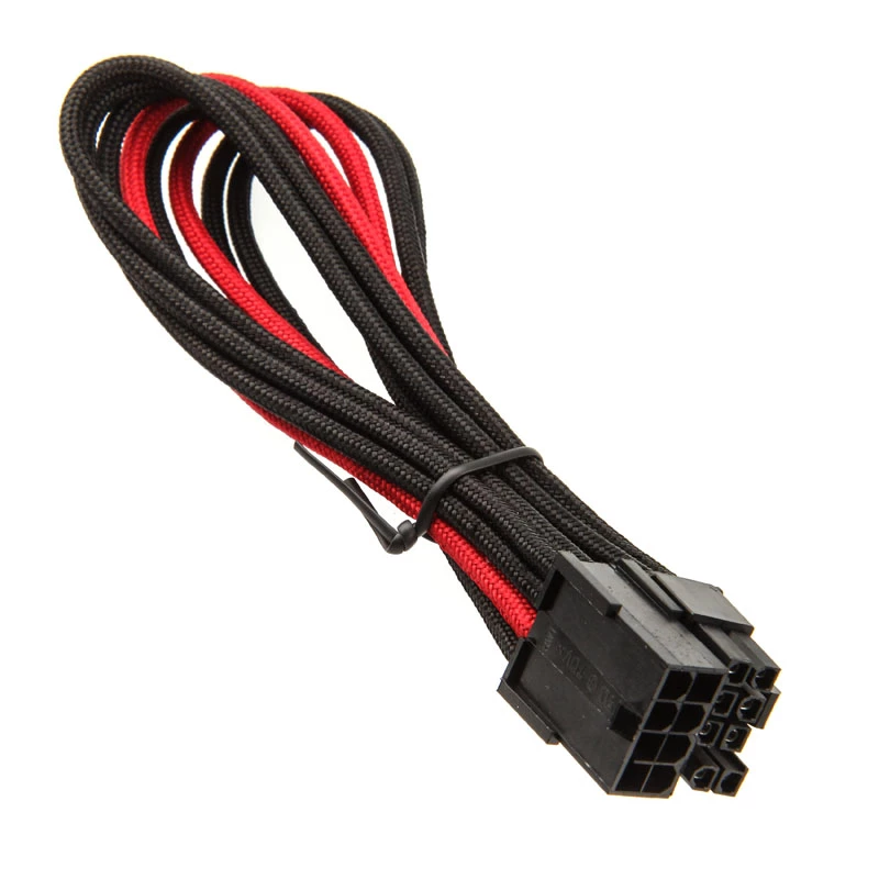 SilverStone PCIe-8-pin į PCIe-6+2-pin laidas, 250 mm - juodas/raudonas