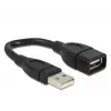 USB kabelis DeLOCK 15 cm USB 2.0 USB A juodas