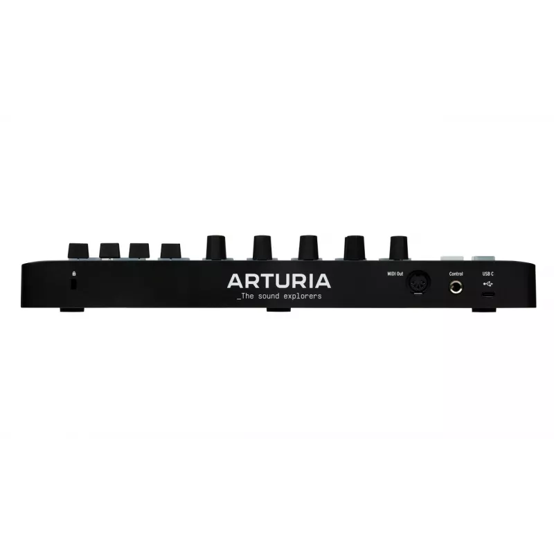 MIDI valdiklis ARTURIA MiniLab 3 – 25 klavišų kompaktiška USB MIDI klaviatūra su MIDI Out, daugiaspalviais apšviestais pultais