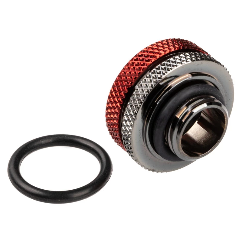 BitsPower Multi-Link Adapter tiesus G1/4 colio vyriškas į 16 mm AD kietąjį vamzdelį, blizganti juoda