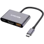 Canyon DS-4 USB Type-C centrinė stotelė 10000 Mbit/s HDMI USB 3.2 Gen 2