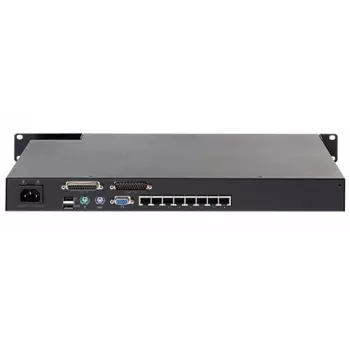 KVM jungiklis APC KVM0108A, 8 prievadų PS/2 VGA, 1U stovas, 1600x1200, juodas