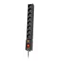 Maitinimo juosta LESTAR LXA 816 G-A K Black, 8 AC lizdai, 230 V
