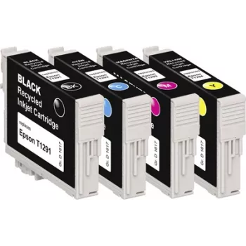 Basetech rašalinės kasetės, suderinamos su Epson T1291, T1292, T1293, T1294, komplektas juoda, cyan, magenta, geltona BTE125 1617,4050-126