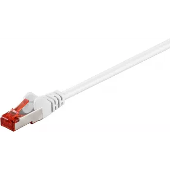 Wentronic Goobay Patch Cable RJ45 S/FTP Cat6 1.00m White PIMF (80278)