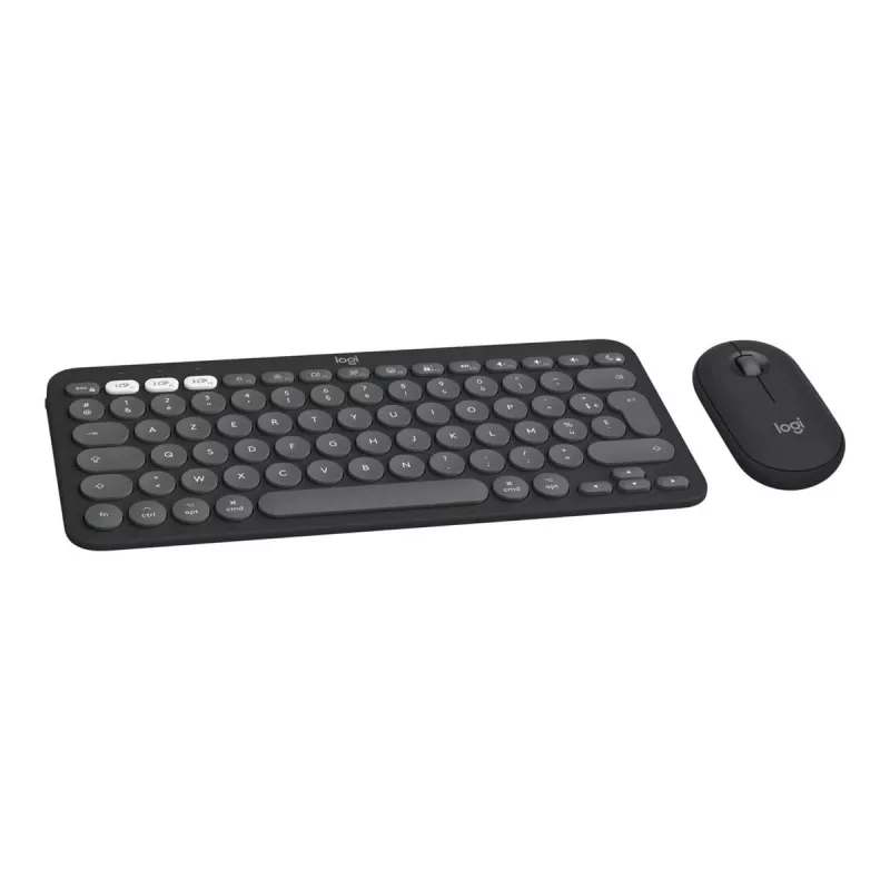 Logitech Pebble 2 Combo for Mac belaidė klaviatūra ir pelė QWERTZ vokiška grafito spalva