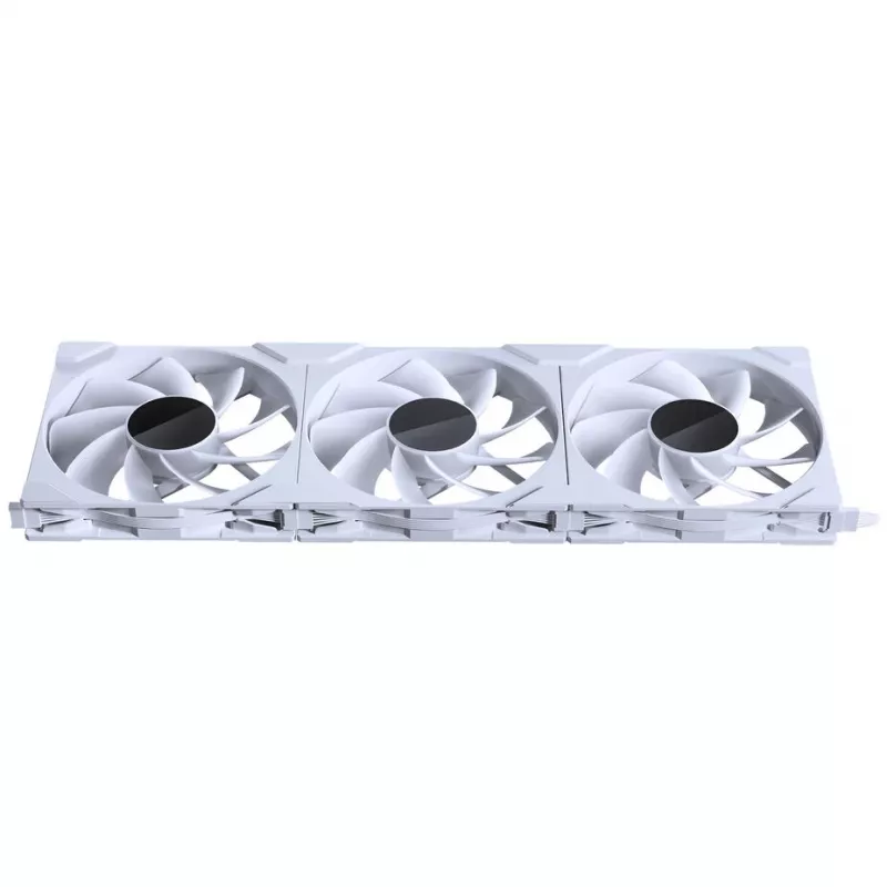 PHANTEKS NV Series NV7 E-ATX korpusas, grūdintas stiklas, ARGB – baltas su M25 Gen2 PWM D-RGB ventiliatorių 3 vnt. komplektu – atvirkštinė mentė, 140 mm + DRGB rinkinys