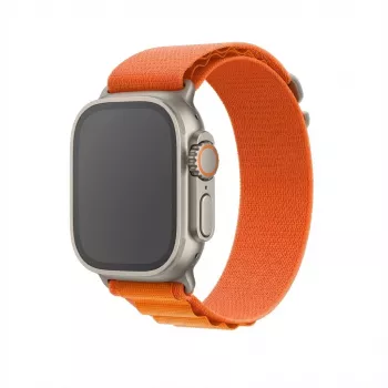 Apyrankė GUAN Premium Plus Apple Watch oranžinė/pilka, tinka 42/44/45/46/49 mm