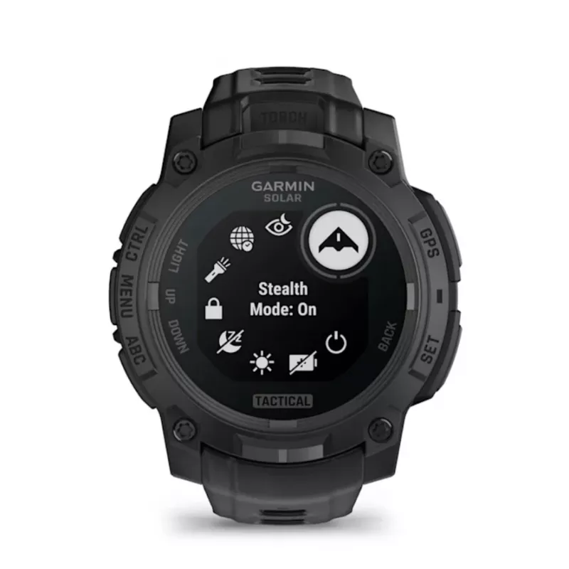 Išmanusis laikrodis GARMIN Instinct 3 45mm Solar Tactical Edition Black — 45 mm, saulės įkrovimas, GPS, širdies ritmo monitorius