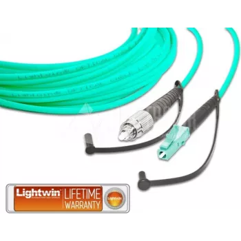 Lightwin aukštos kokybės simpleksinis LWL šviesolaidinis adapterinis kabelis, MM OM3, FC - LC, LSP-50 FC-LC 2.0 OM3