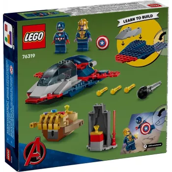 LEGO Marvel Super Heroes Captain America Thanos 76319 – 107 dalių, 2 minifigūrėlės, amžius 4+