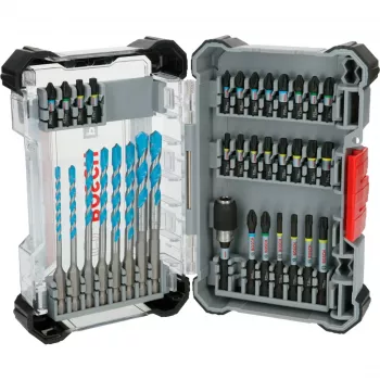 Gręžimo ir sukimo antgalių rinkinys Bosch PRO 35 dalių 2608522518 – metalo, medžio ir mūro gręžtuvai bei sukimo antgaliai
