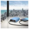 Nešiojama baterija RealPower PB-10000C PD+ 10000 mAh violetinė
