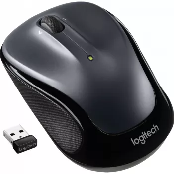 LOGITECH M325s pelė, dešinei ir kairei rankai, optinė, 5 mygtukai, belaidė 2,4 GHz, USB belaidis imtuvas, tamsiai pilka