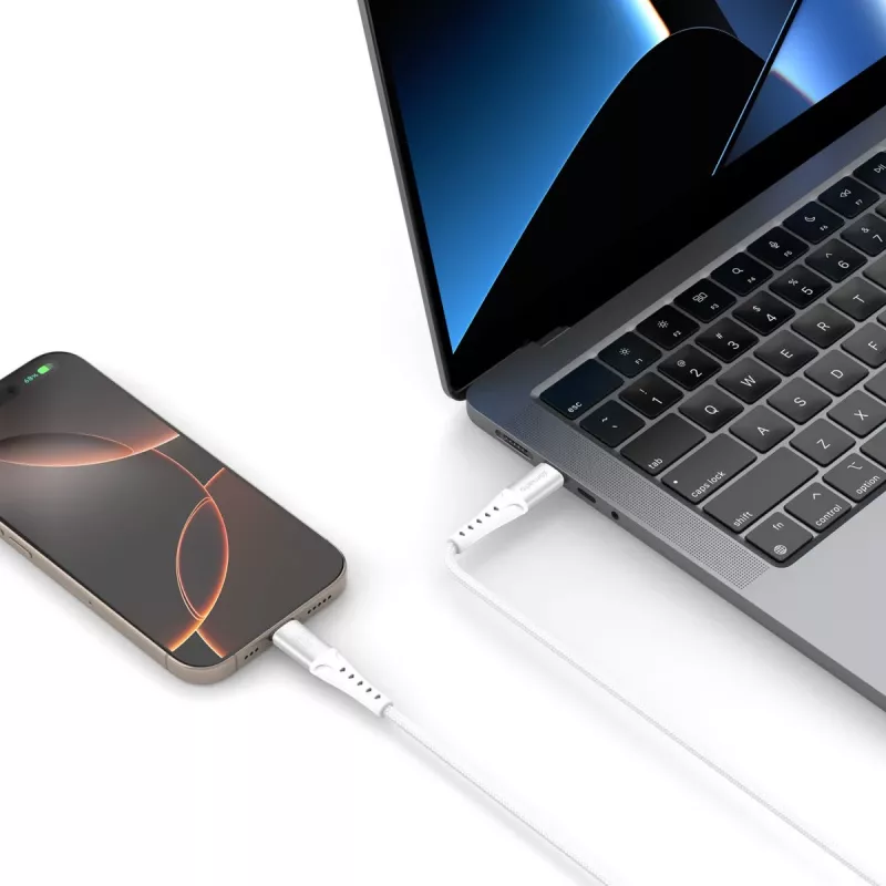 USB-C laidas 4smarts 541452 1,5 m USB-C baltas 0,48 Gbit/s