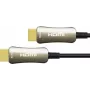 Optinis hibridinis HDMI™ 2.0 kabelis, 4K2K / UHD 60Hz, auksuoti kištukai ir variniai kontaktai, juoda, 90m, PYTHON® serija (GC-M0158)