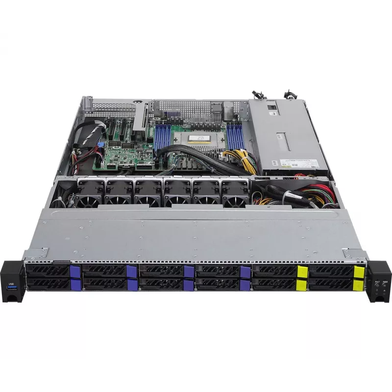 ASRock 1U8S4E-GENOA/2T serverinis barebone SoC lizdas SP5 (LGA 6096) stelažinis (1U)