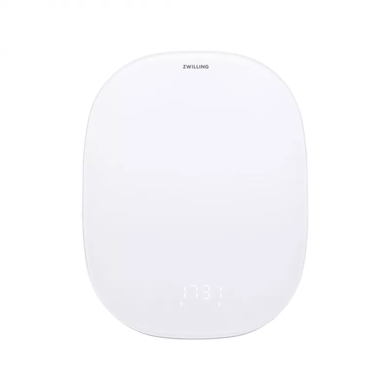 Virtuvinės elektroninės svarstyklės ZWILLING Enfinigy Silver White – 10 kg, 1 g tikslumas, LCD ekranas