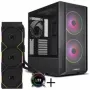 Lian Li LANCOOL 216 korpusas + HYDROSHIFT II LCD-C 360TL AiO rinkinys - juodas