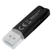 SAVIO AK-64 USB 3.2 Gen 1 kortelių skaitytuvas, Type-A, MicroSD lizdas, 5000 Mbit/s, juodas